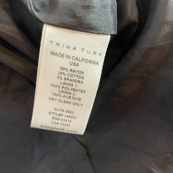 Trina Turk Julienne Trousdale Floral Pleated Skirt Knee Length Size 0 - Picture 10 of 11